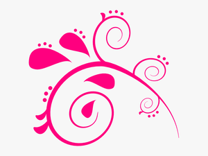 Paisly Pink 2 Clip Art At Clker - Transparent Background Swirls Design