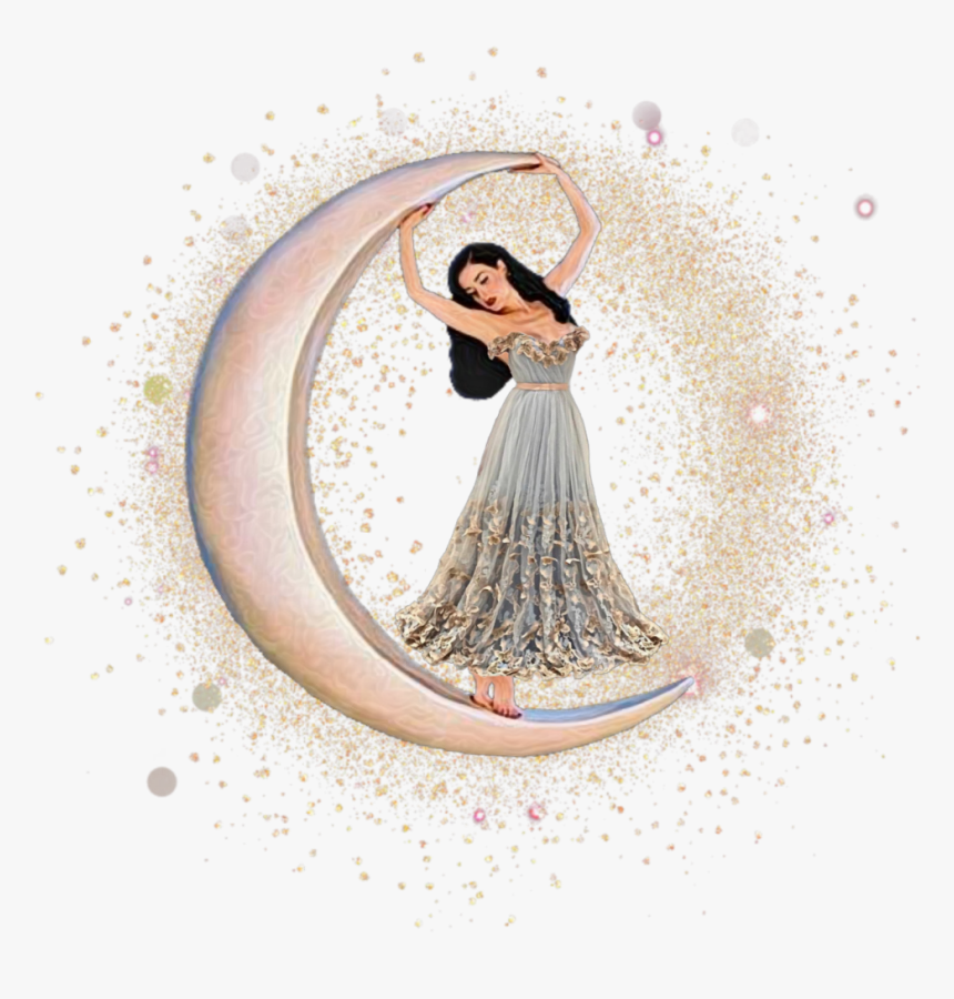 #woman #moon #lighteffect - Illustration