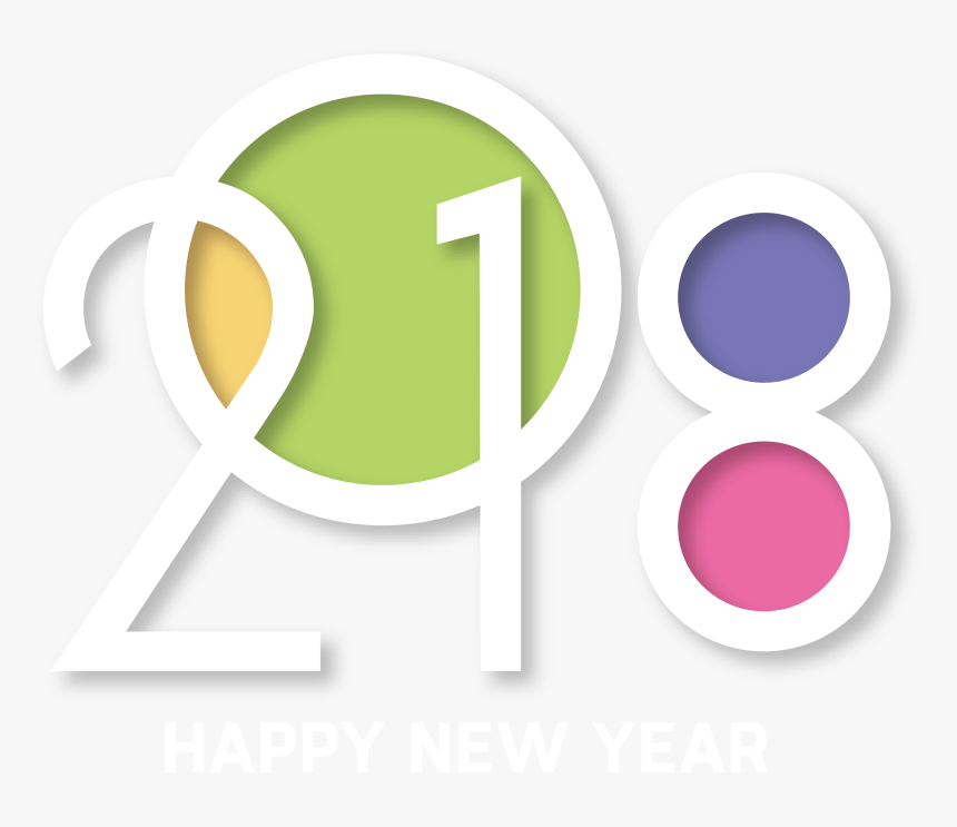 2018 Colorful Png Image - Happy New Year 2018 Freepik
