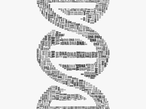 Dna Strand Word Cloud Typography Grayscale