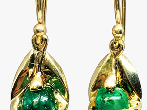 Gold Emerald Earrings Png