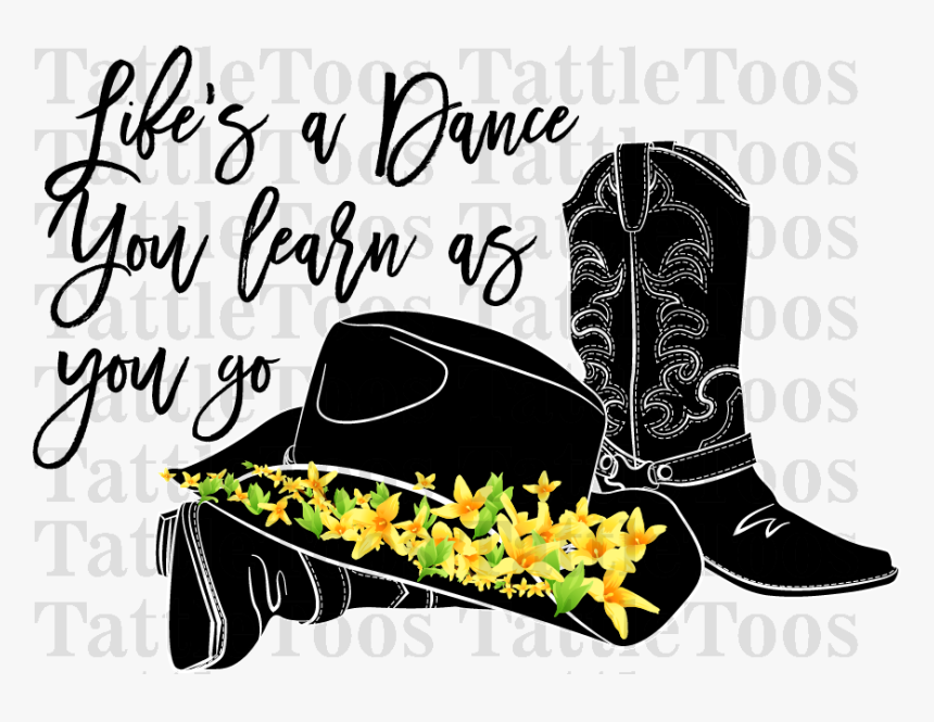 Silhouette Cowboy Hat And Boots Clipart