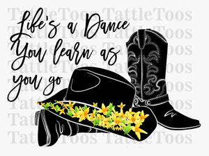 Silhouette Cowboy Hat And Boots Clipart