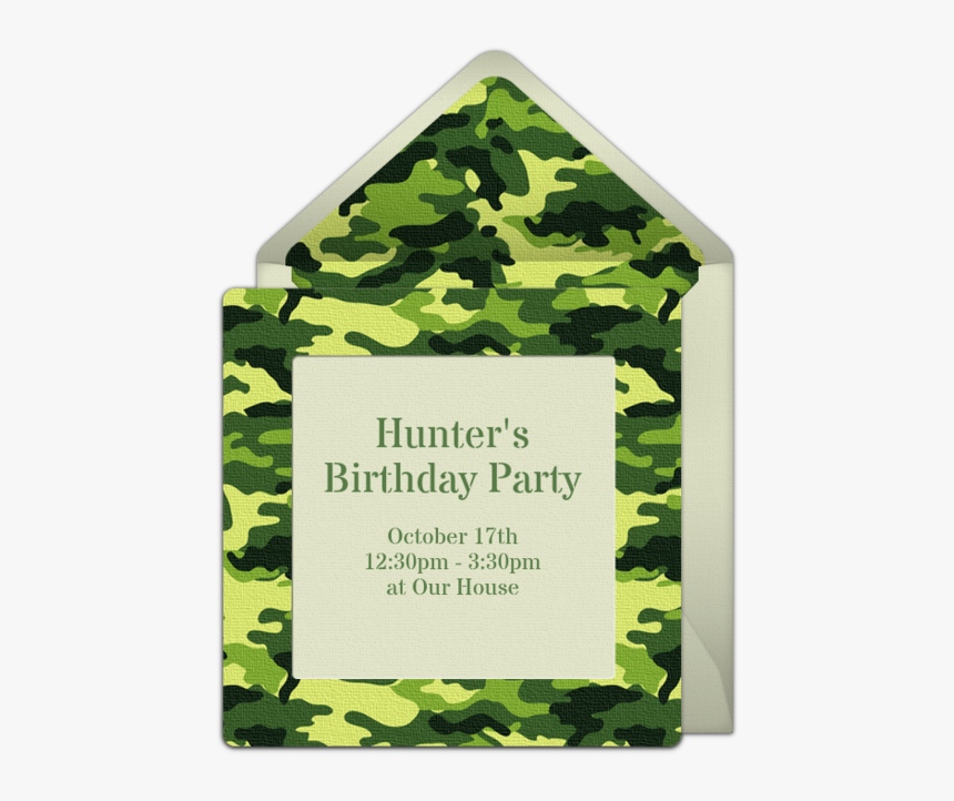 Camouflage Invitation Template Free