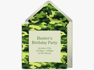 Camouflage Invitation Template Free