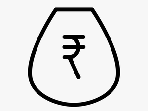 Money Bag Coloring Page - Rupee Circular Icon Png