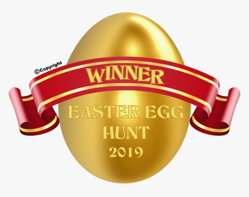 Golden Easter Egg - Banner Shape