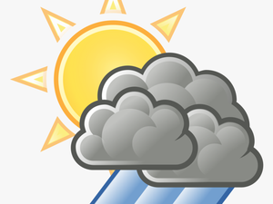 2000px Weather Sun Clouds Hard Shower - Weather Symbols