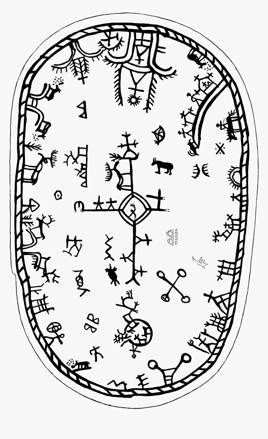 Sámi Mythology Shaman Drum Samisk Mytologi Schamantrumma - Sami Rune Drum
