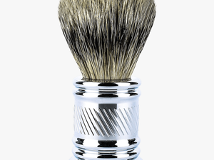 Merkur Chrome Plated Silvertip Badger Brush Barber - Shave Brush