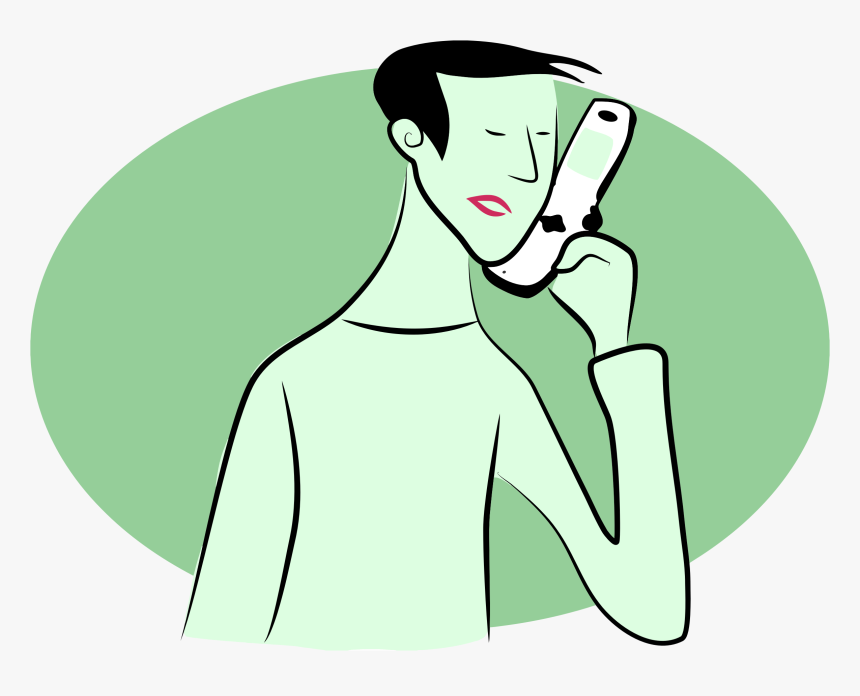 Mobile Chat Clip Arts - คน คุย โทรศัพท์ การ์ตูน Png