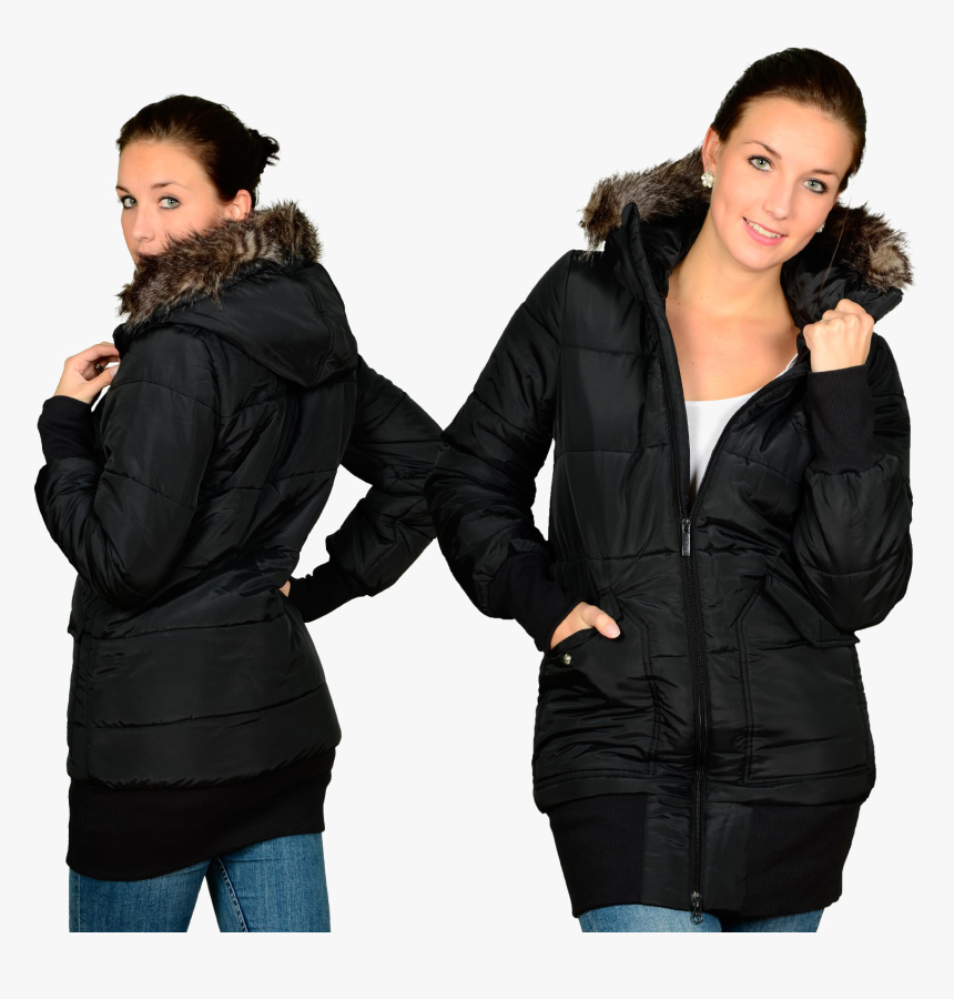 Black Winter Jacket For Women Pn