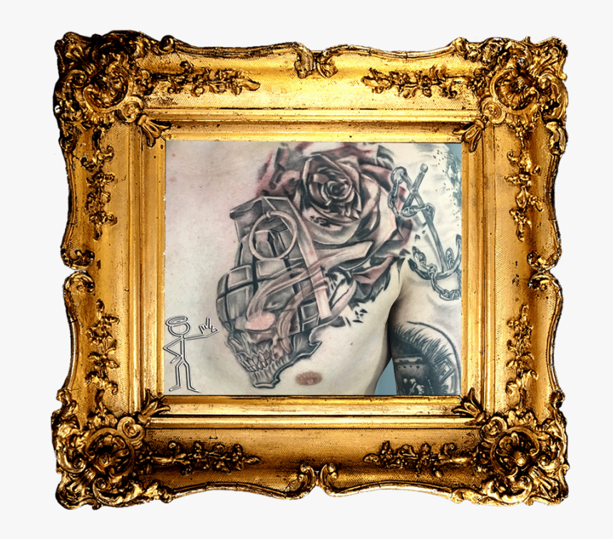 Transparent Skull Tattoo Png - Clip Art Picture Frame