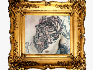 Transparent Skull Tattoo Png - Clip Art Picture Frame