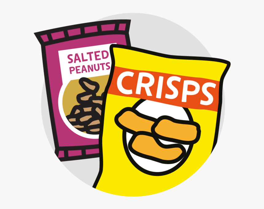 Crisps And Salted Nuts - Snack Clipart