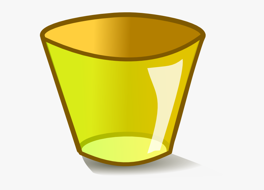 Empty Yellow Trash Can Svg Clip 