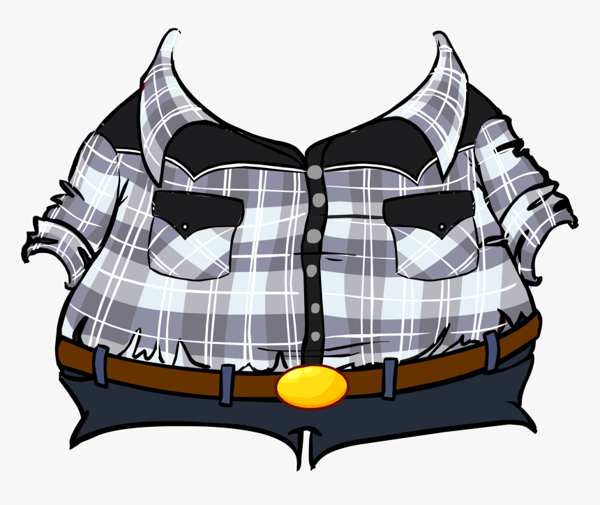 G Billy Plaid Shirt And Jeans - Checkered Shirt Clipart Png