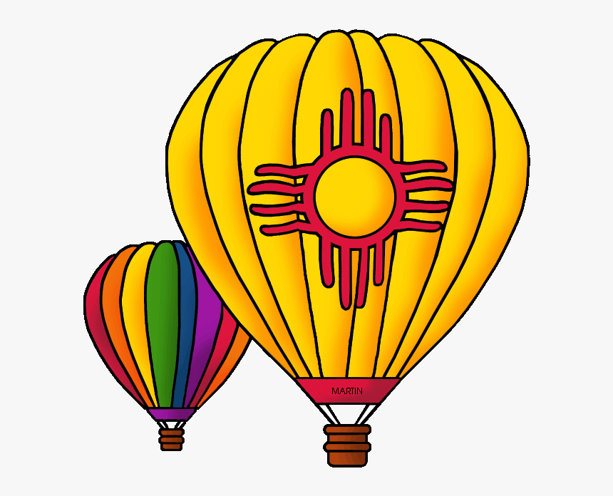 New Mexico State Aircraft Hot Air Balloon - New Mexico Hot Air Balloon Clipart