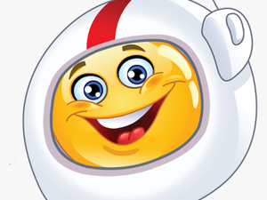 Transparent Eye Roll Emoji Png - Astronaut Smiley