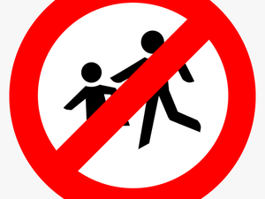 Zeichen No Children - No Walking Road Sign