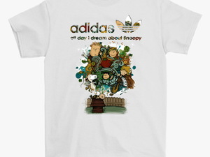 Adidas All Day I Dream About Snoopy Charlie Brown Dream - T Shirt Supreme Bugs Bunny