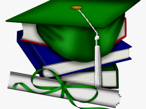 Graduation Clipart Backdrop - Blue And White Graduation Cap