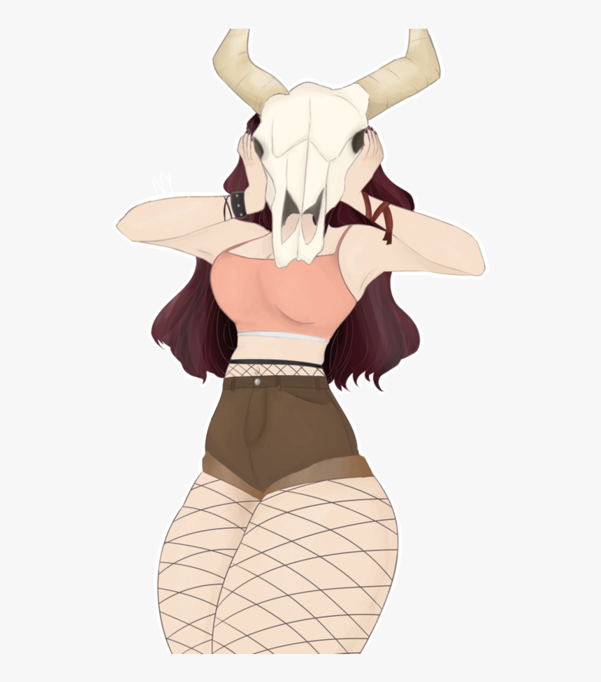Cow Skull Png - Thicc Anime Girl Transparent