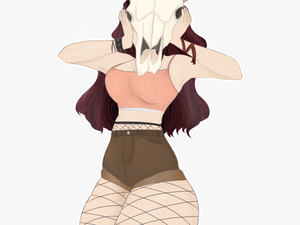 Cow Skull Png - Thicc Anime Girl Transparent