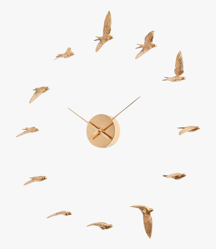 Gold Swallow Clock - Clock