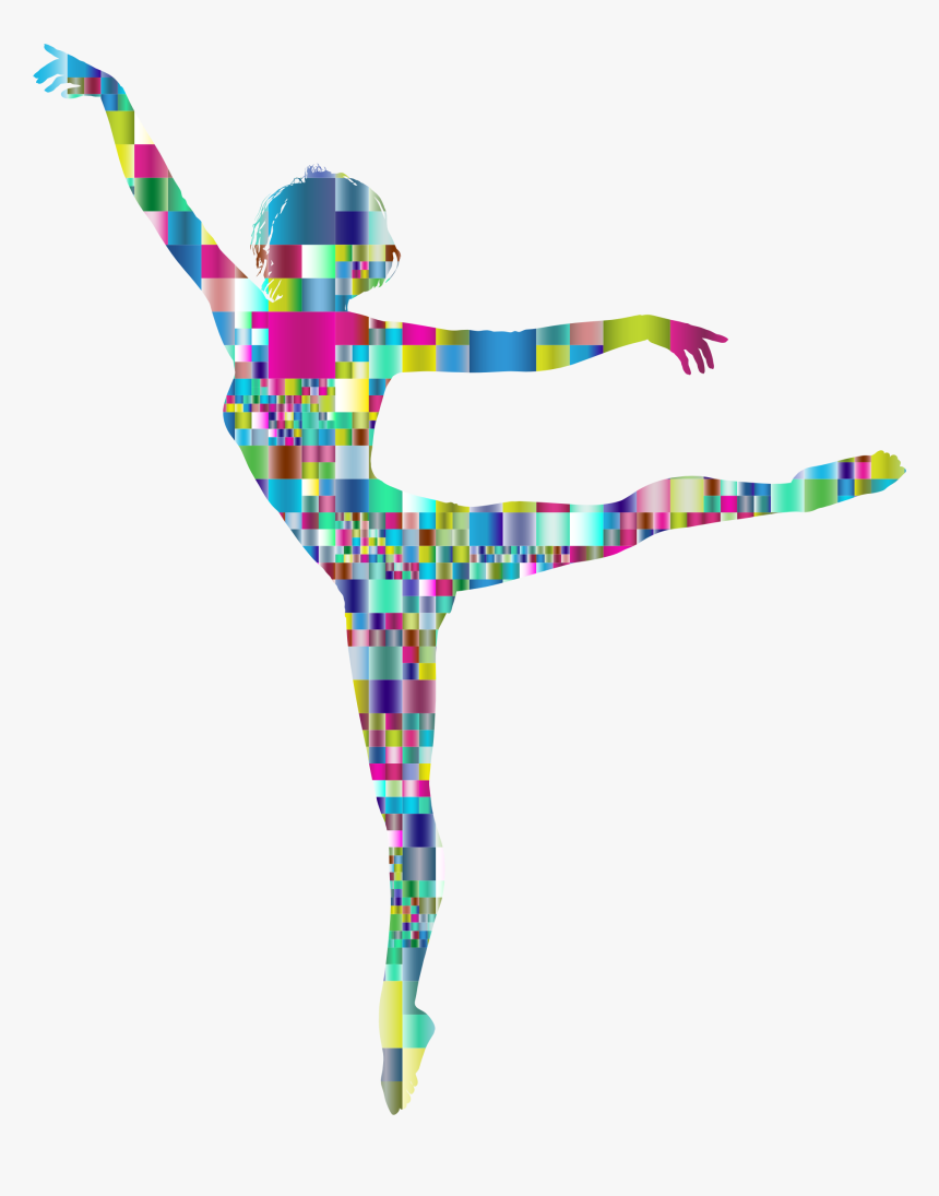 Ballet Dancer Mosaic Silhouette 