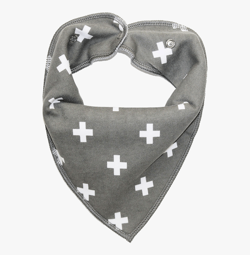 Grey Cross Print Dog Bandana - Kerchief