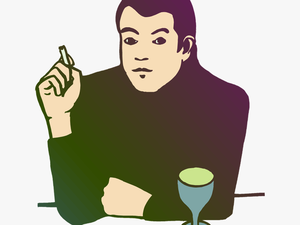Men Smoking And Drink Alcohol Animation 