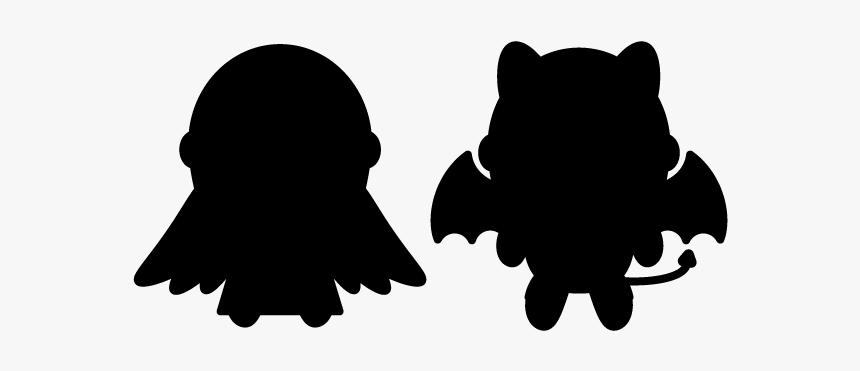 Black Silhouette Character White