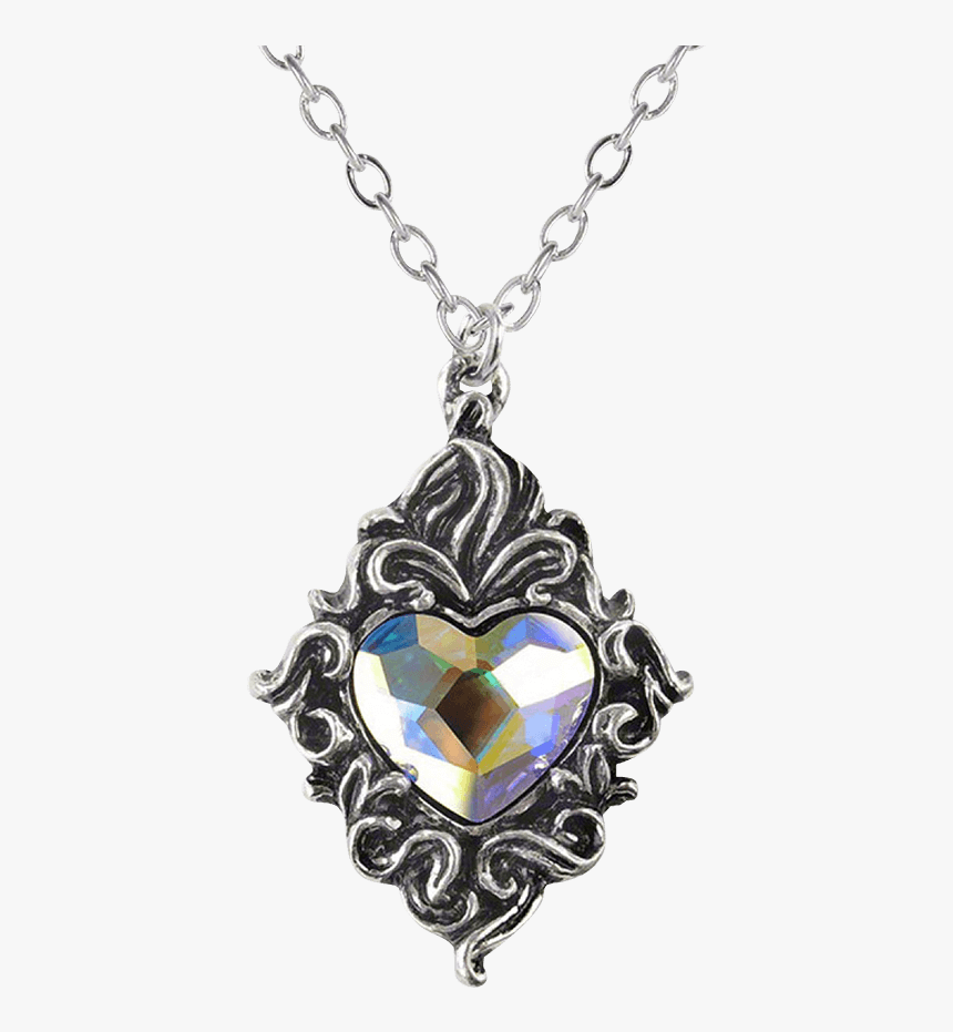 Victorian Crystal Heart Necklace - Victorian Necklace Pendant