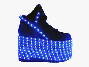 Rave Lights Png - Platform Light Up High Top Shoes