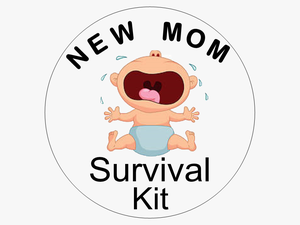 Clip Cards Survival - New Mom Survival Kit Label