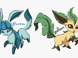 Glaceon And Leafeon - Eevee Evolutions Leafeon And Glaceon