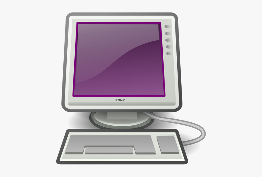 Pony Desktop Computer Vector Image - Royalty Free Computer Clip Art