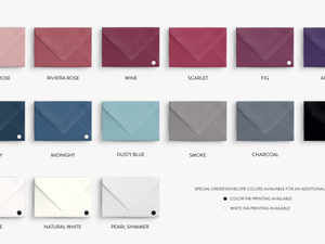 Wedding Invitation Envelope And Paper Colors - Pattern