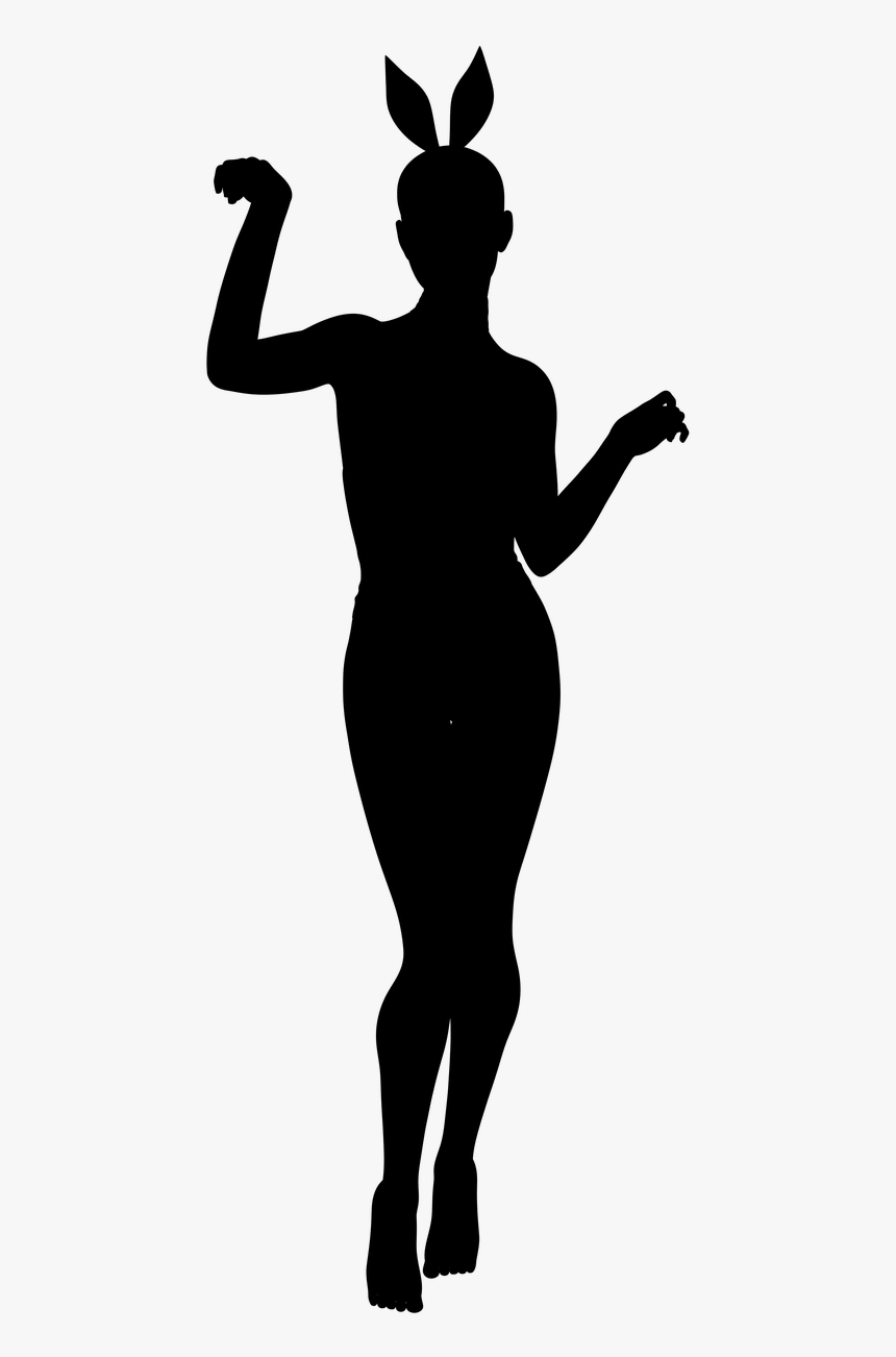 Silhouette Woman Bunny Free Phot