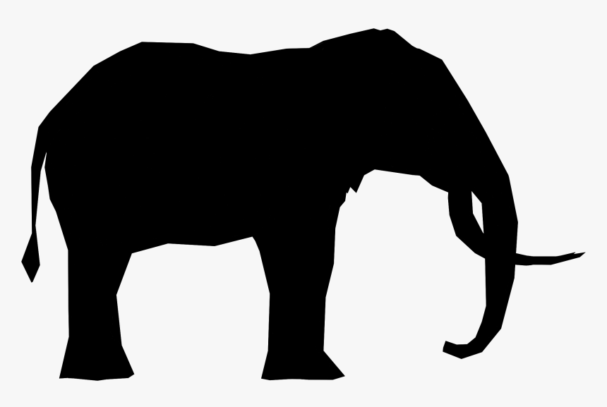 Indian Elephant Silhouette Stock