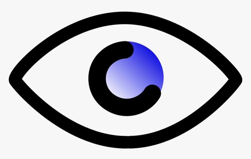 Vector Graphics Of Blue Eye Symbol - Eye Outline
