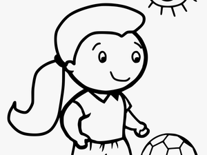 Free Download Coloring Girls Playing Soccer Clipart - Play Soccer To Color