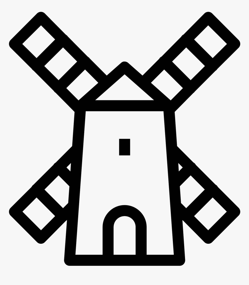 Transparent Wind Turbines Clipart - Windmill Icon Png