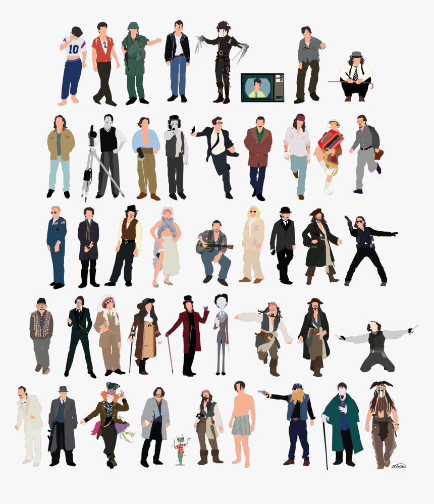 Transparent Johnny Depp Png - Iconic Film Characters