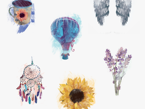 #watercolor #flower #wings #sunflower #dreamcatcher