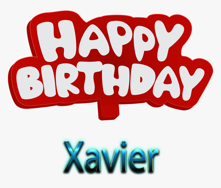 Xavier Happy Birthday Name Logo 