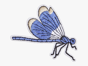 Custom Blue Dragonfly Embroidery Patch - Damselfly