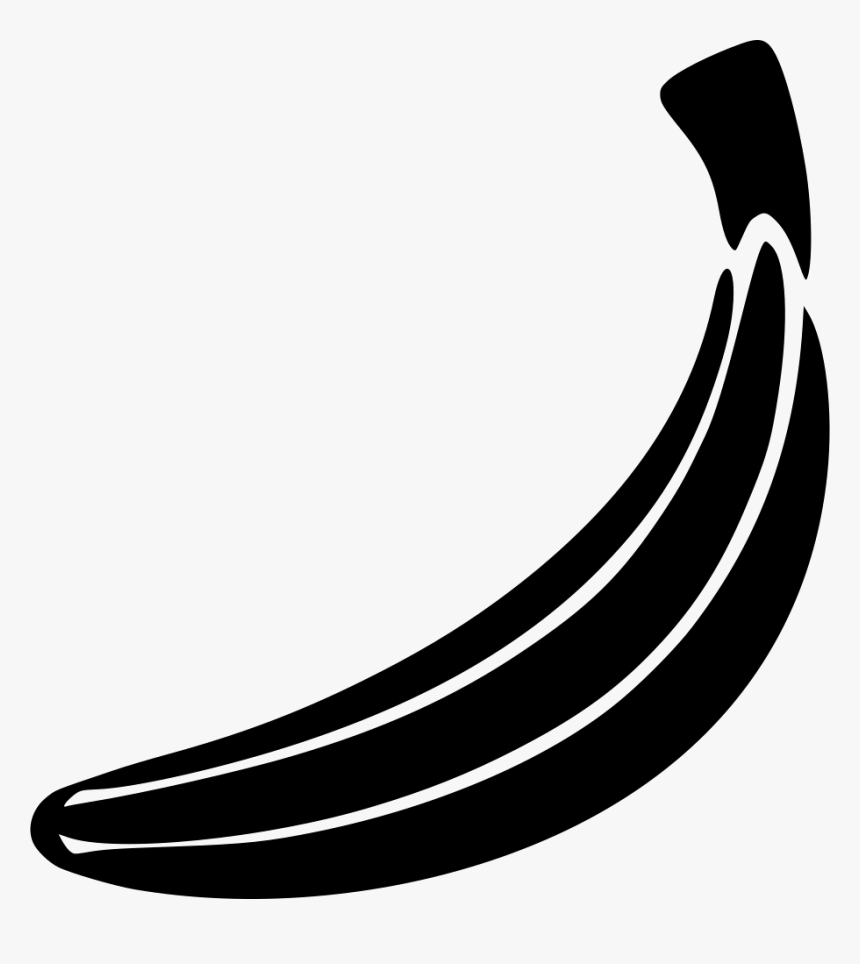 Transparent Banana Clipart Black And White - Food