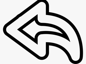 White Return Arrow Logo